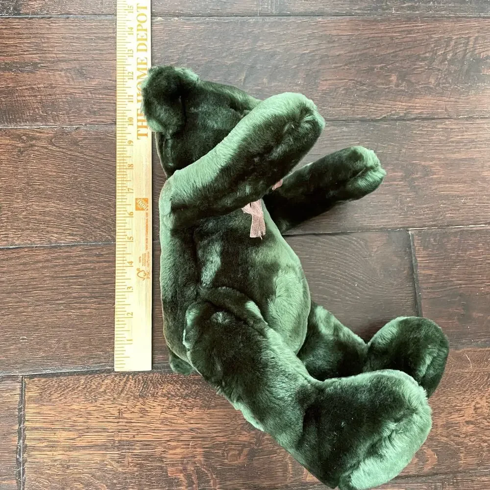 Green Bear Plush TC Dawson by Fiesta Sassy Stuffed Toy Dark Green Toy